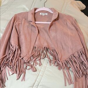 Wild Honey Pink Fringe Jacket